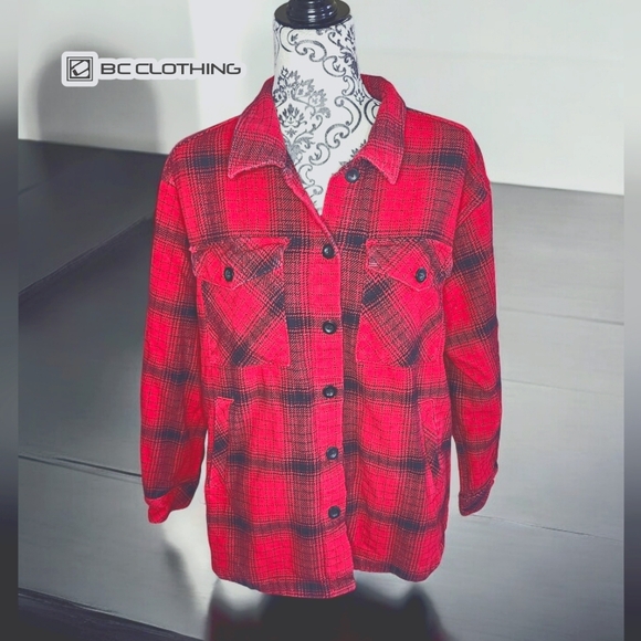 BC CLOTHING CO Women’s plaid button down- XL - Picture 1 of 7